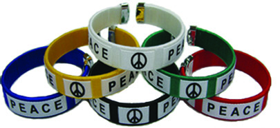 Peace Sign Bangle Bracelet