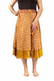 Medium Wraparound Silk Saree Material Skirt