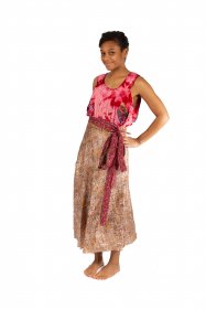 Long Wraparound Skirt Silk Saree Material
