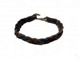 Fish Hook Leather Bracelet- Full Braid (1dz)