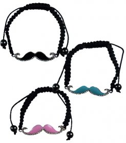 Mustache Shambala Bracelet