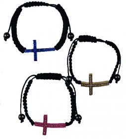 Color Shambala Cross Bracelet