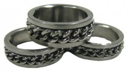 Stainless Steel Chain Spinner Ring