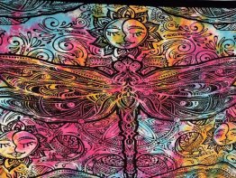 Sun with Dragonfly Single Size Tapestry