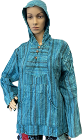 Acid Wash Striped Hoodie, assorted colors