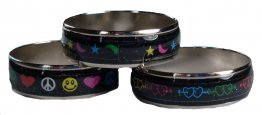 Love and Peace Band Mood Ring