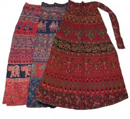 Cotton Wrap Skirt-Short