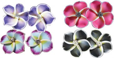 Fimo Flower Earrings